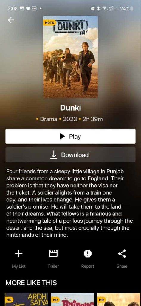 Dooflix APK watch latest movie Dunki